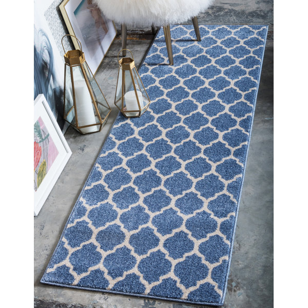 Andover Mills™ Landon Geometric Light Blue Area Rug & Reviews Wayfair
